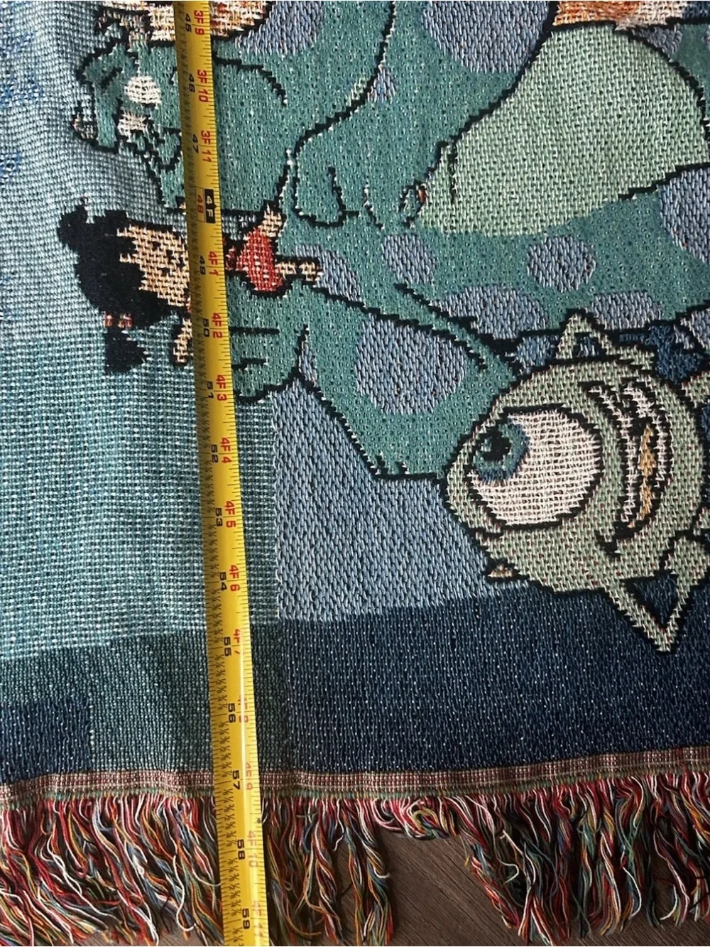 RARE Walt Disney World Wove Tapestry Mickey/ToyStory/Cars/Monster  Blanket 60x50